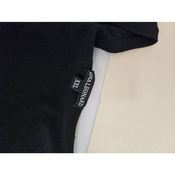 Nina Leonard Black and White Midi Dress - Picture 8 of 10